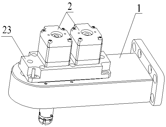 Optical disk grabbing and placement mechanical arm used for optical disk juke-box