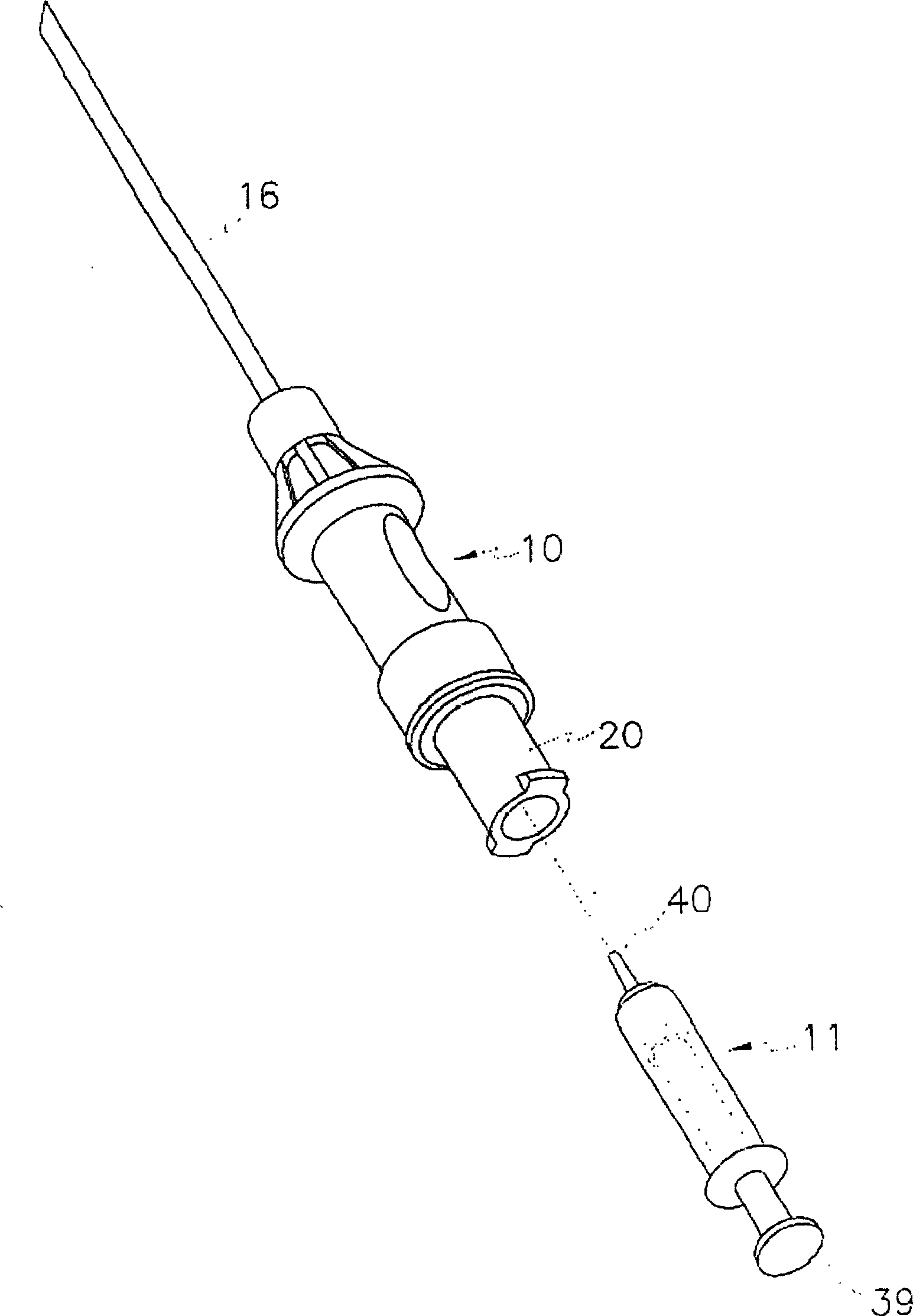Apparatus for inserting guide wire for use in a catheter
