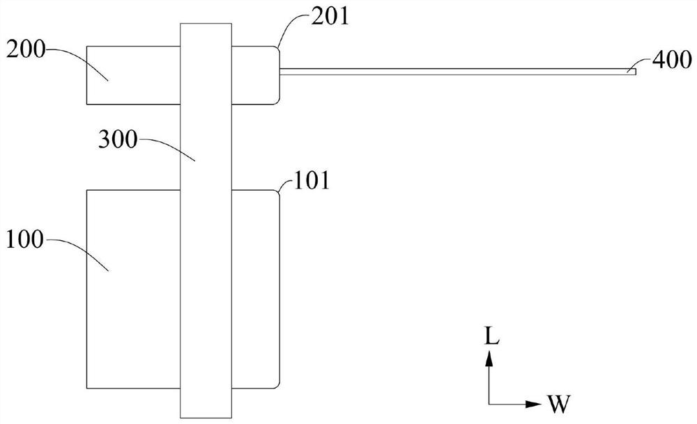 Negative electrode tab structure of three-electrode soft package battery cell and three-electrode soft package battery