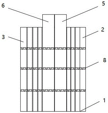 Double helix structure total heat exchanger core with reinforcing ribs