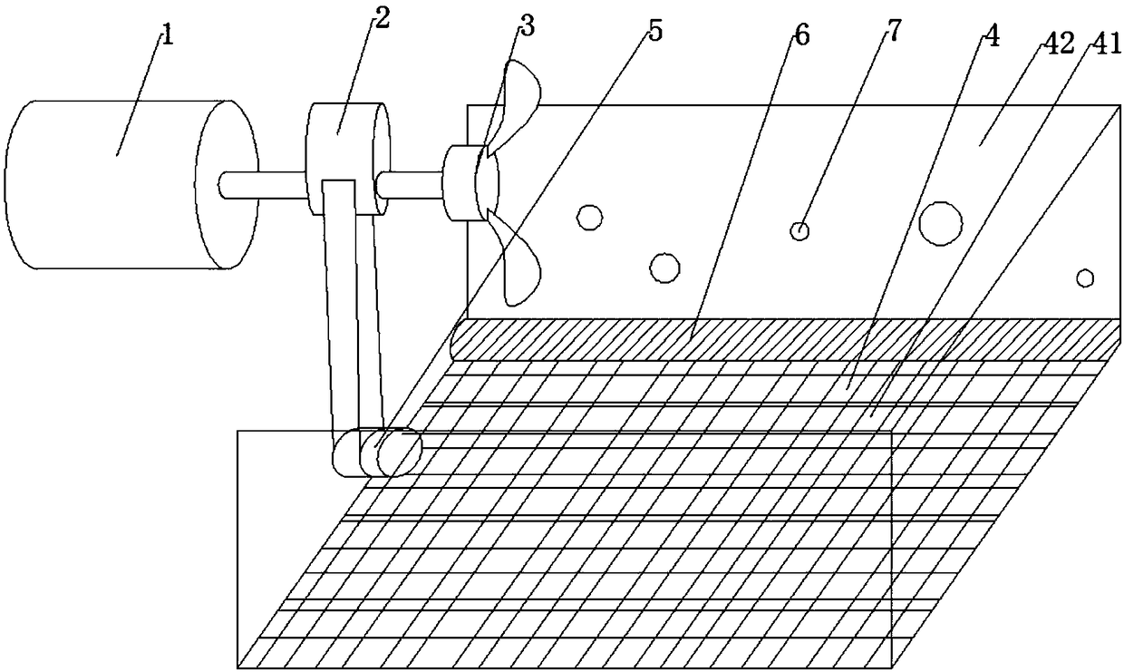 Large particle feed screening and air drying device
