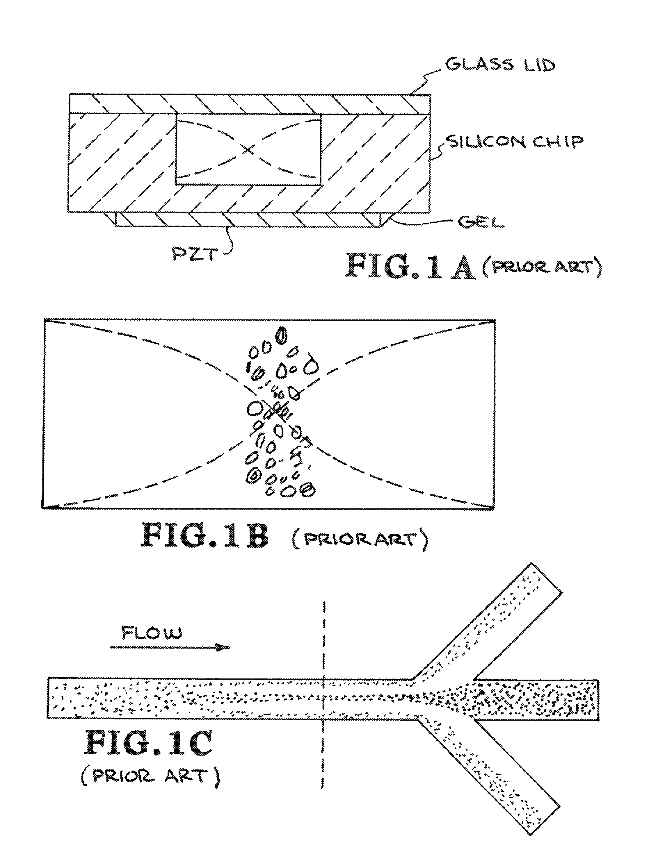 Microfluidic ultrasonic particle separators with engineered node locations and geometries