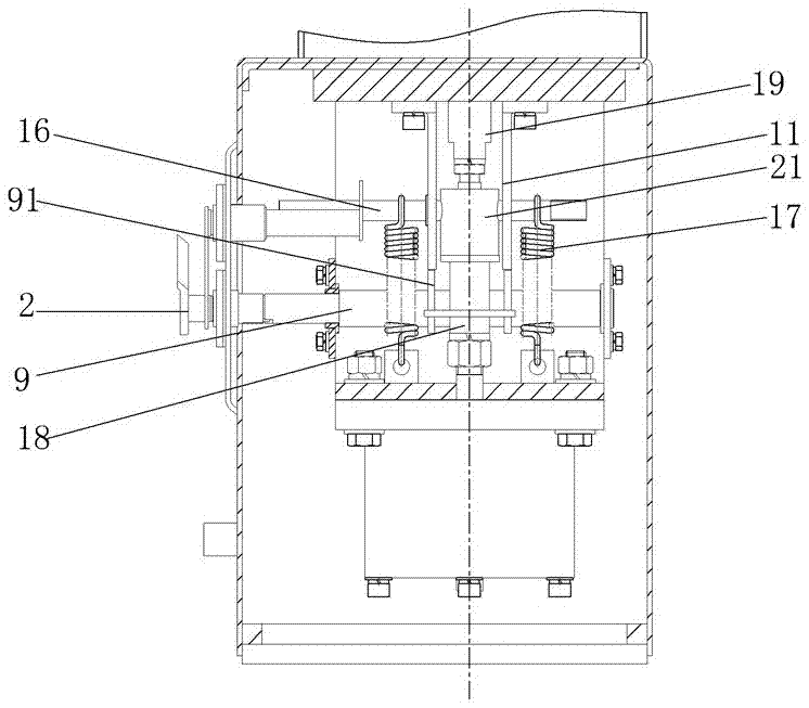 A single-pole vacuum circuit breaker