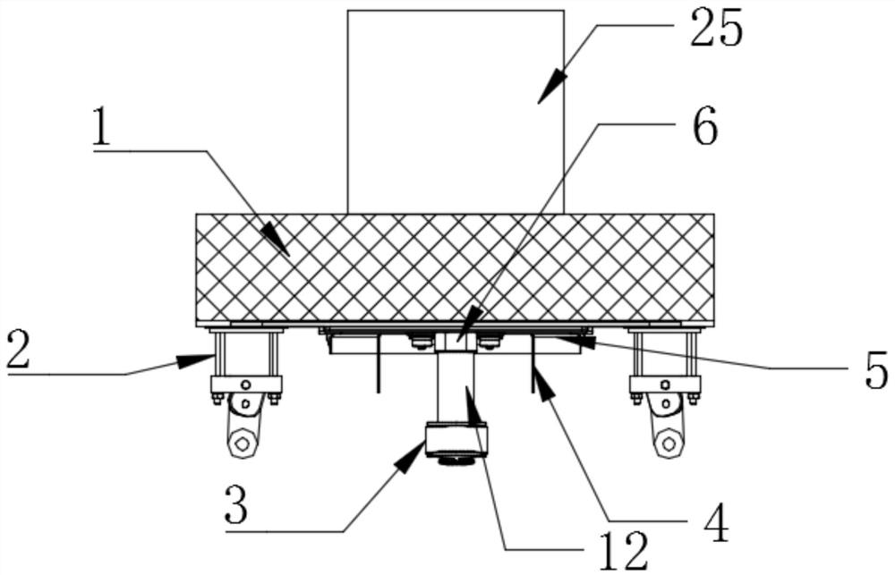 Weeding device and agricultural spraying vehicle with same