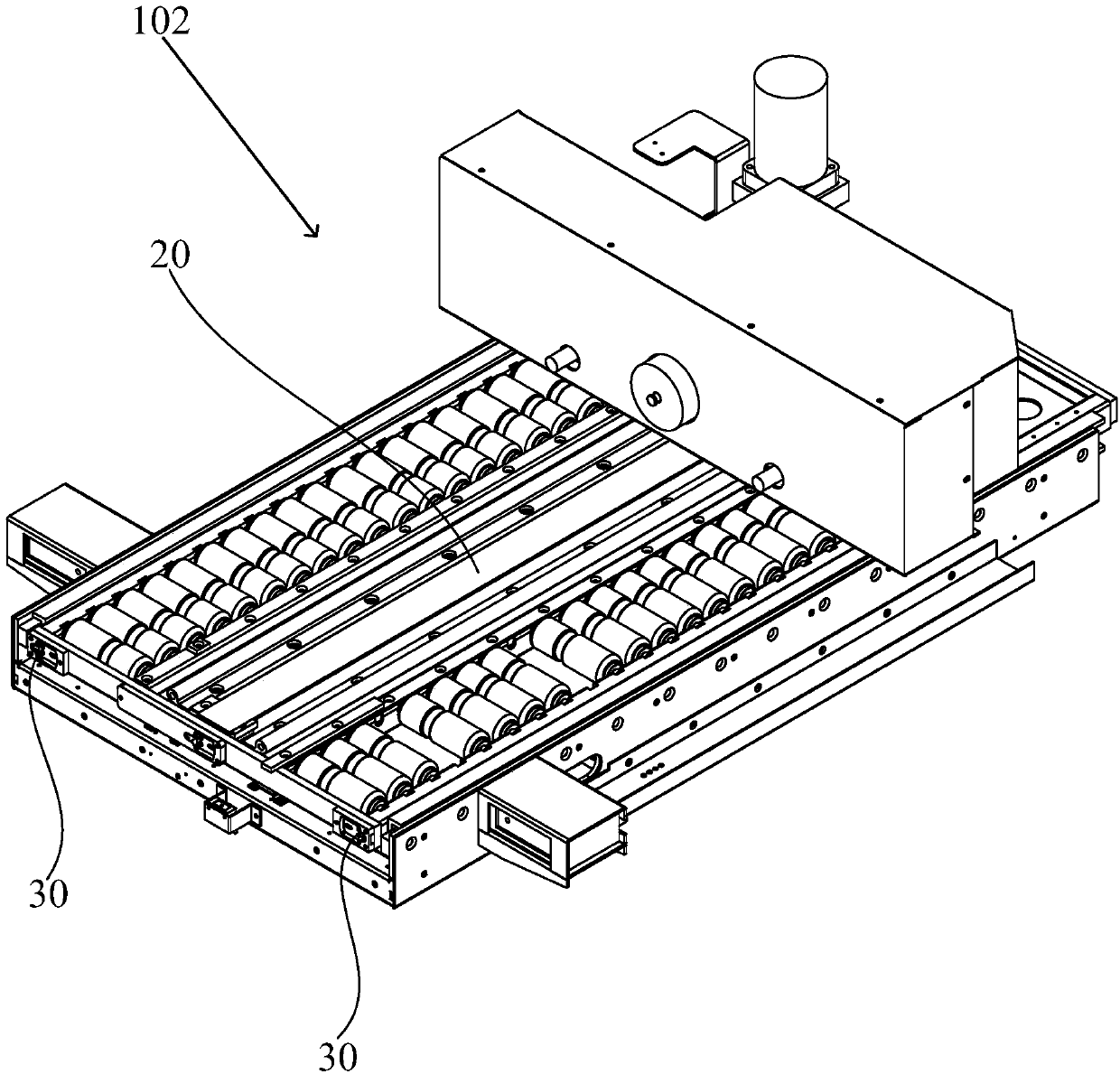 Rotary supporting device, battery tray assembly and battery box quick-change system