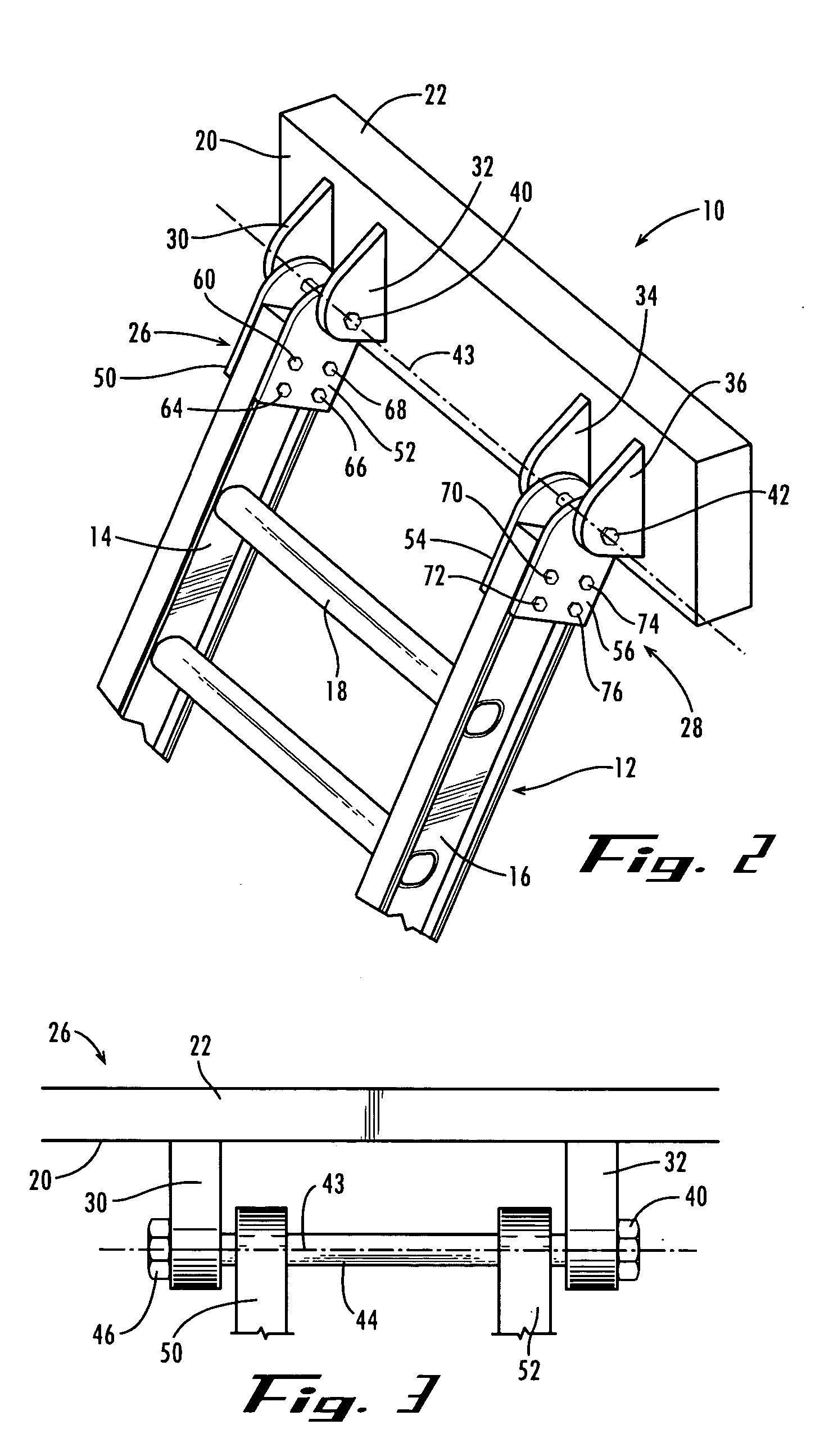 Ladder and safety device therefor