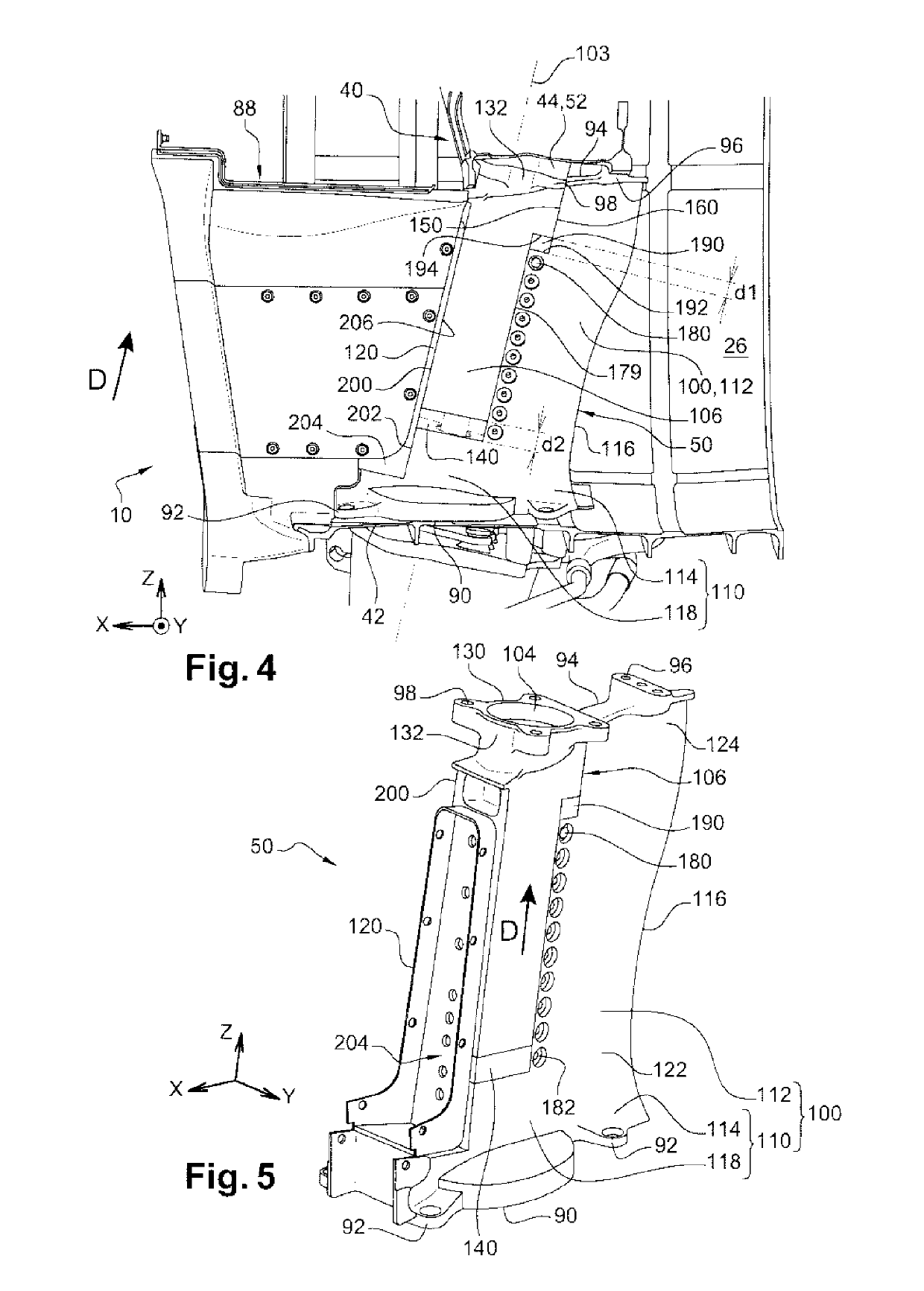 Arm for turbine-engine casing comprising a removable additional piece