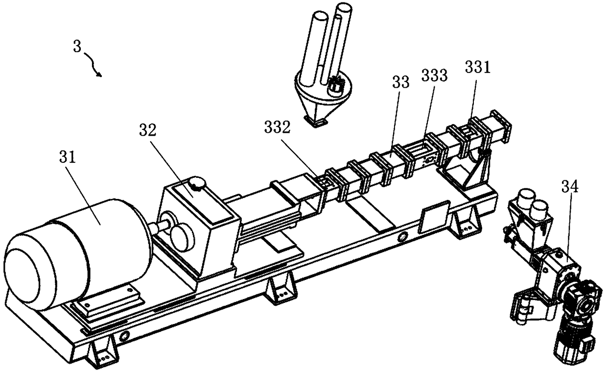 A compounding structure and injection molding equipment with the structure