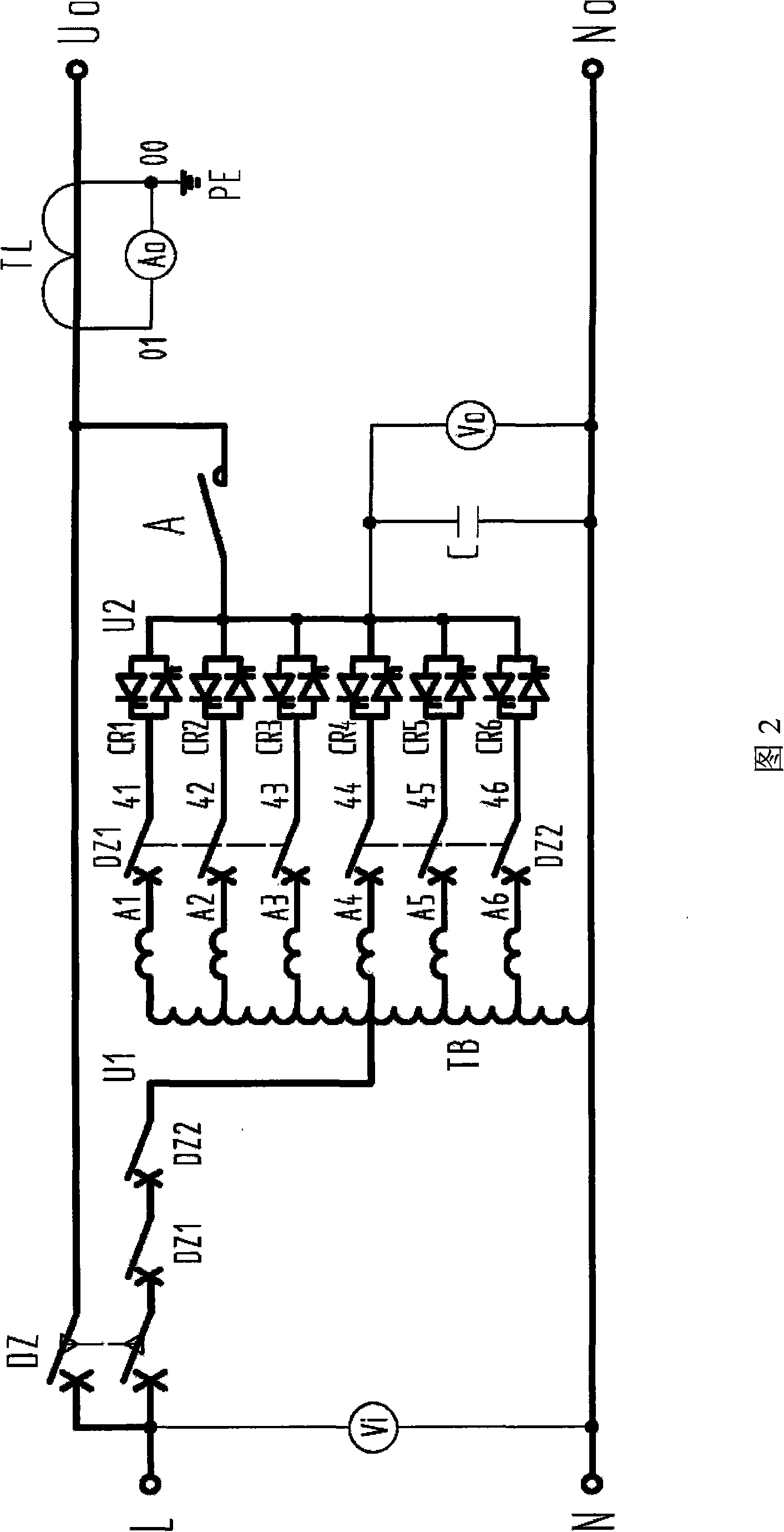 Single-phase silicon-controlled ac voltage stabilizer