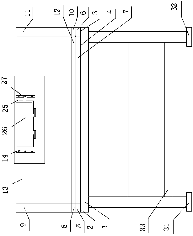 Convenient-to-use desk combined bookshelf facilitating memorizing of English words and using method thereof