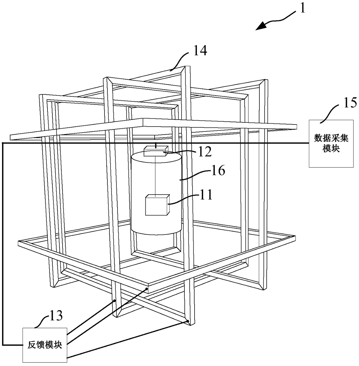 Vector magnetic field stabilization system based on SQUID (Superconducting Quantum Interference Device) three-axis magnetometer