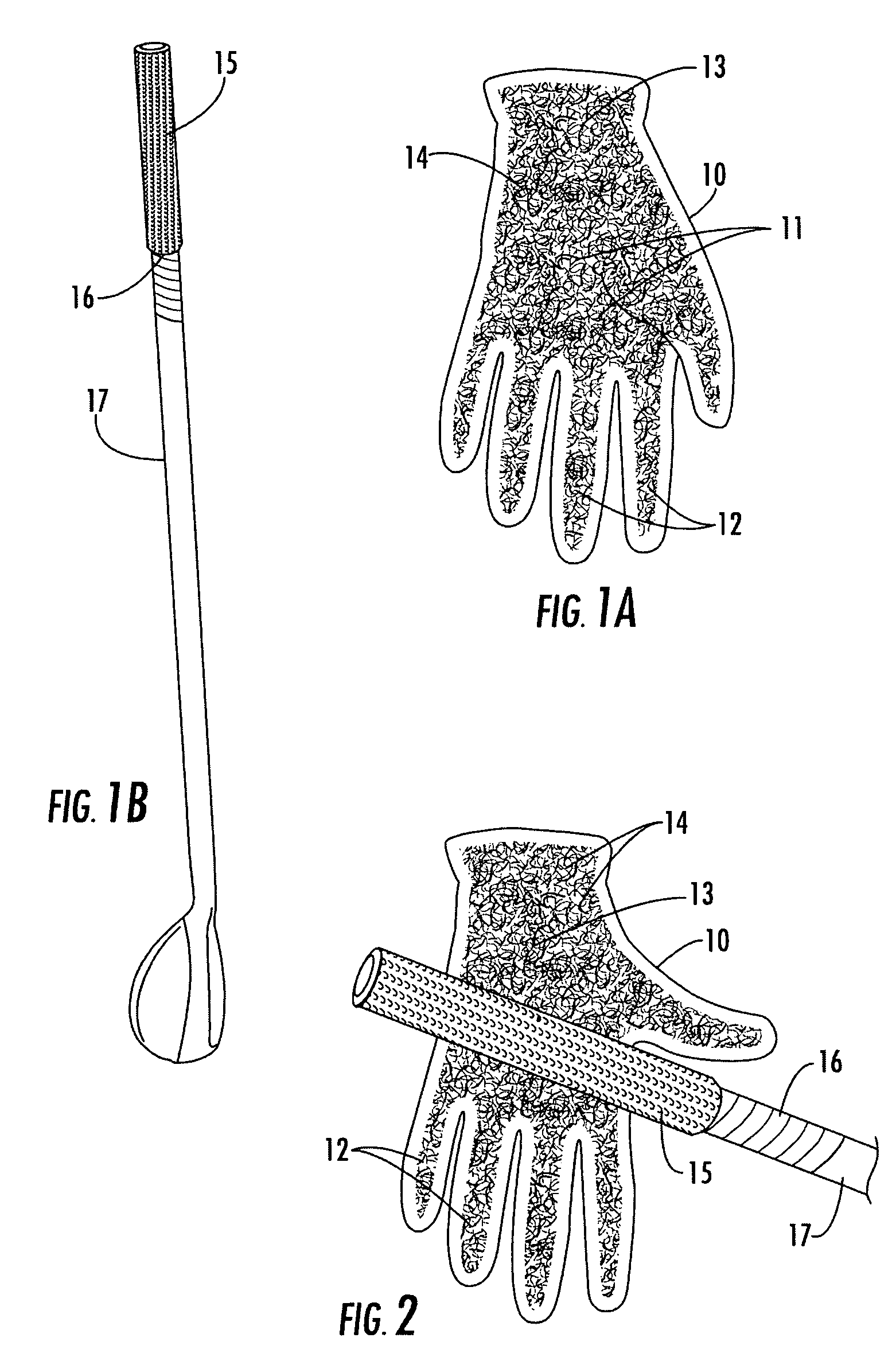 Golf glove and system for grip assistance