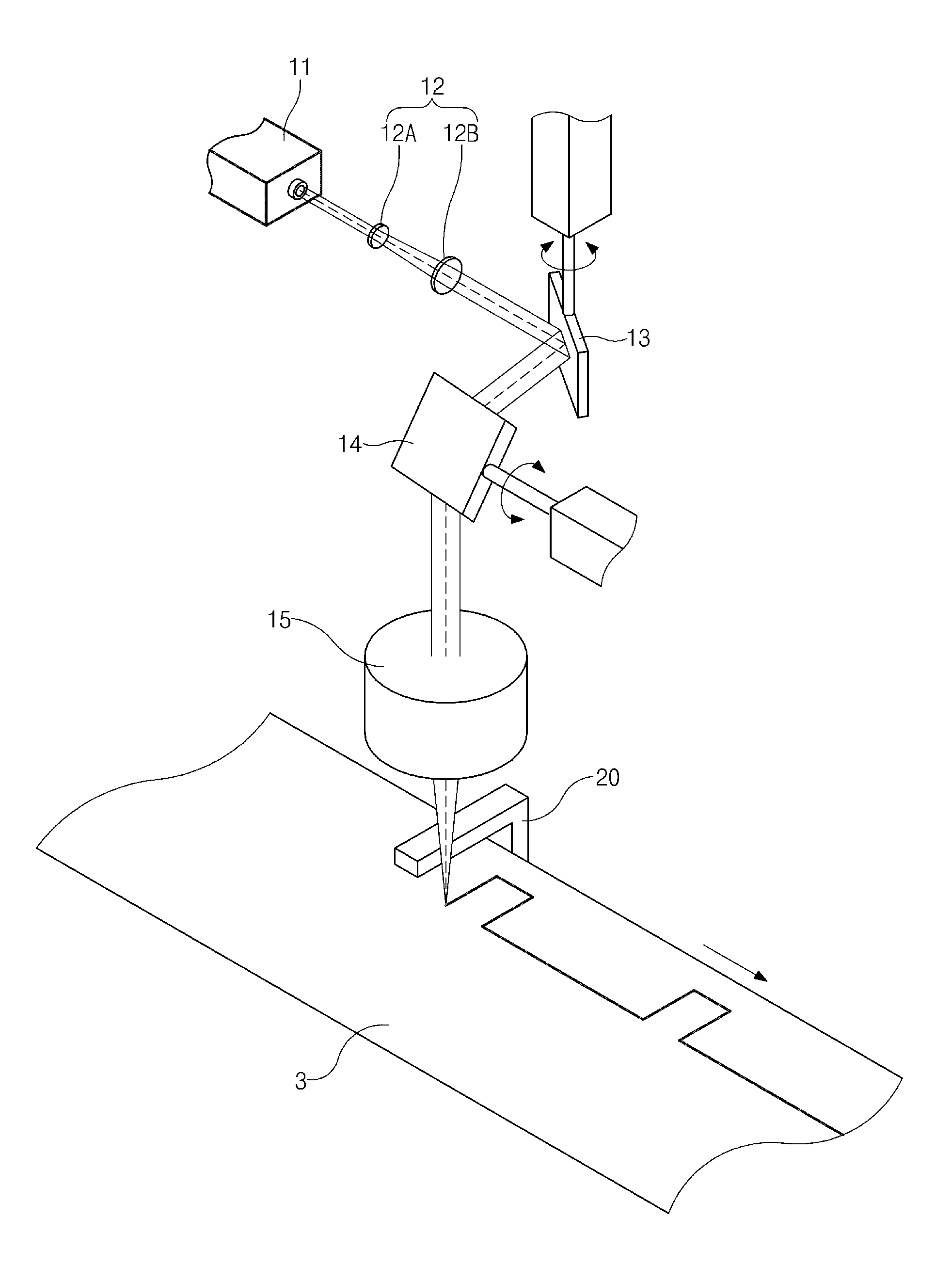 Cathode cutting device using laser