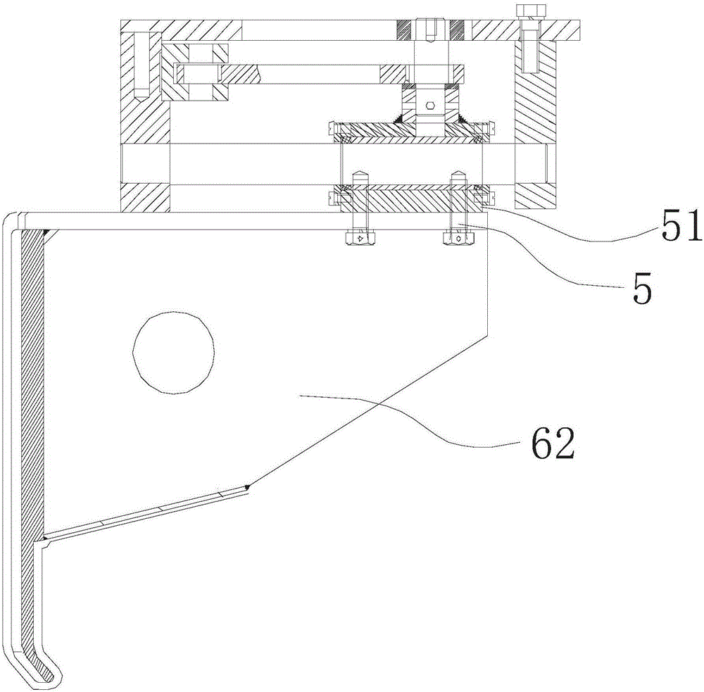 Manipulator claw sheet mounting structure of tyre vulcanizer