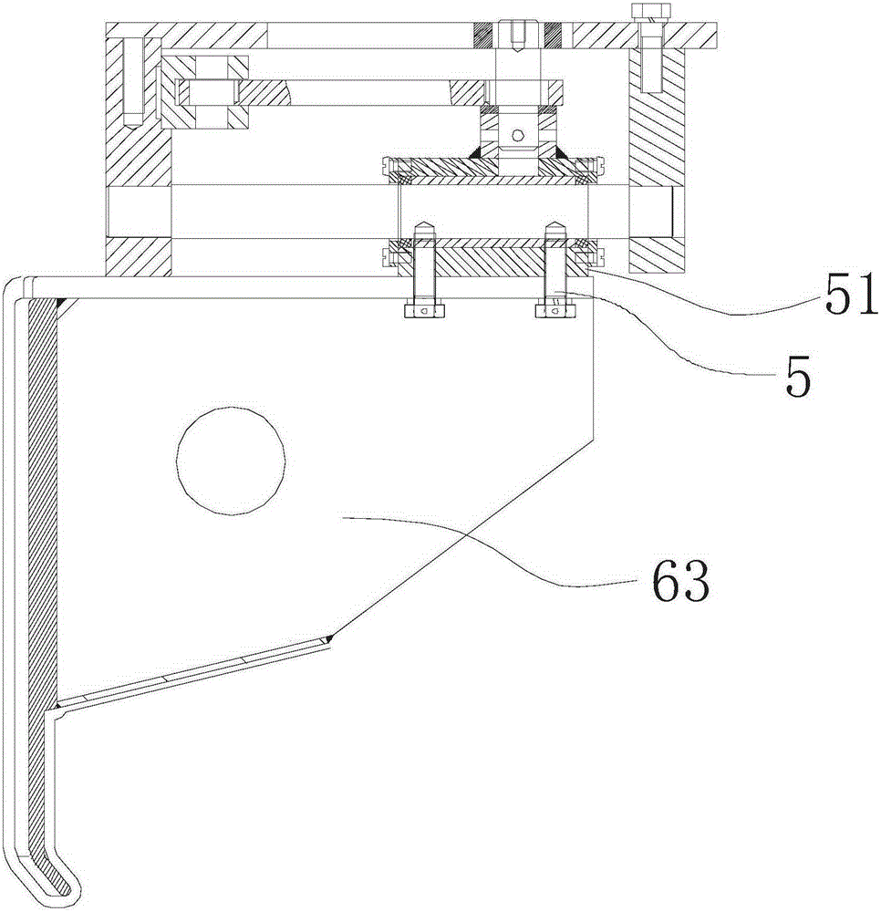 Manipulator claw sheet mounting structure of tyre vulcanizer