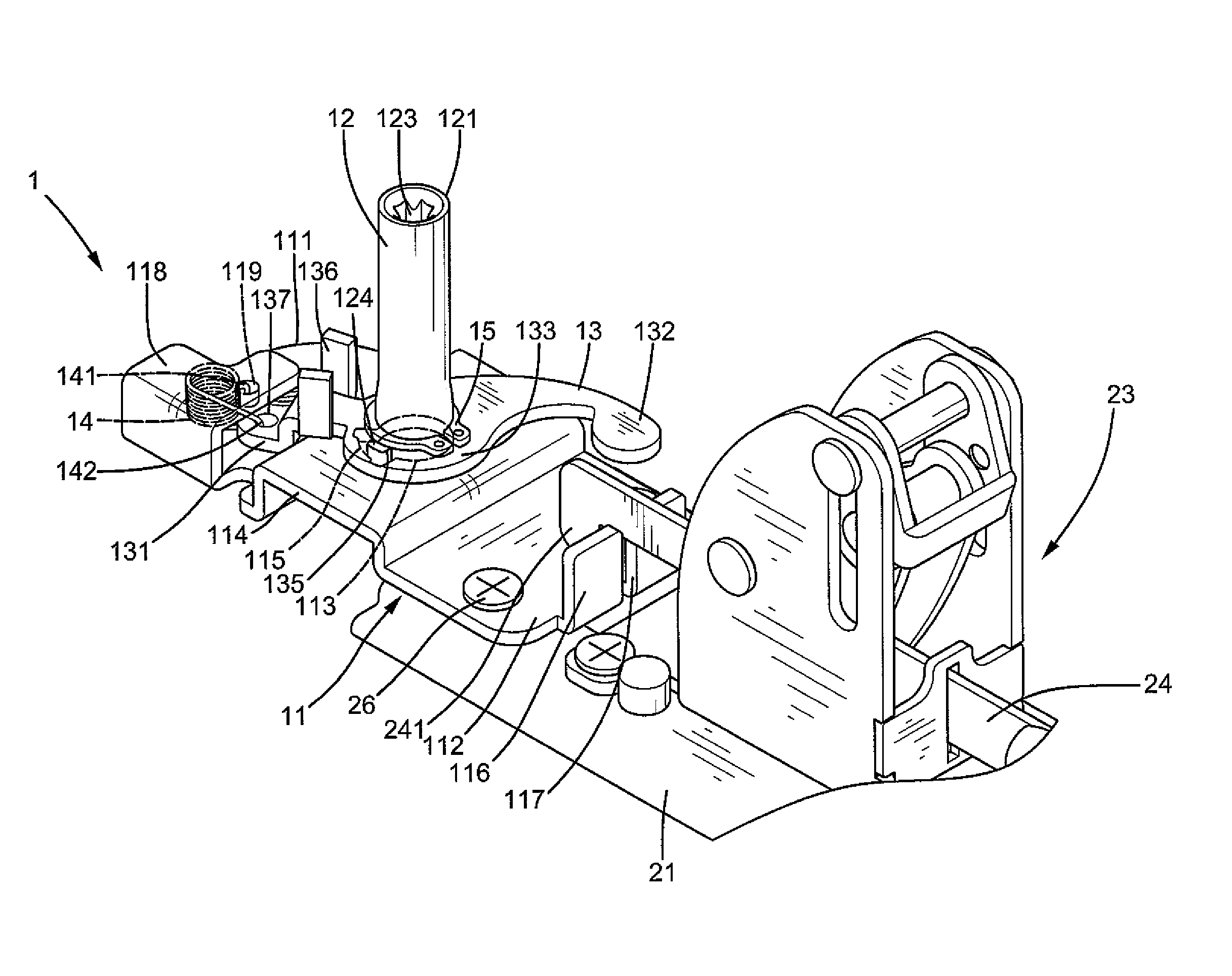 Dogging device for latch assembly