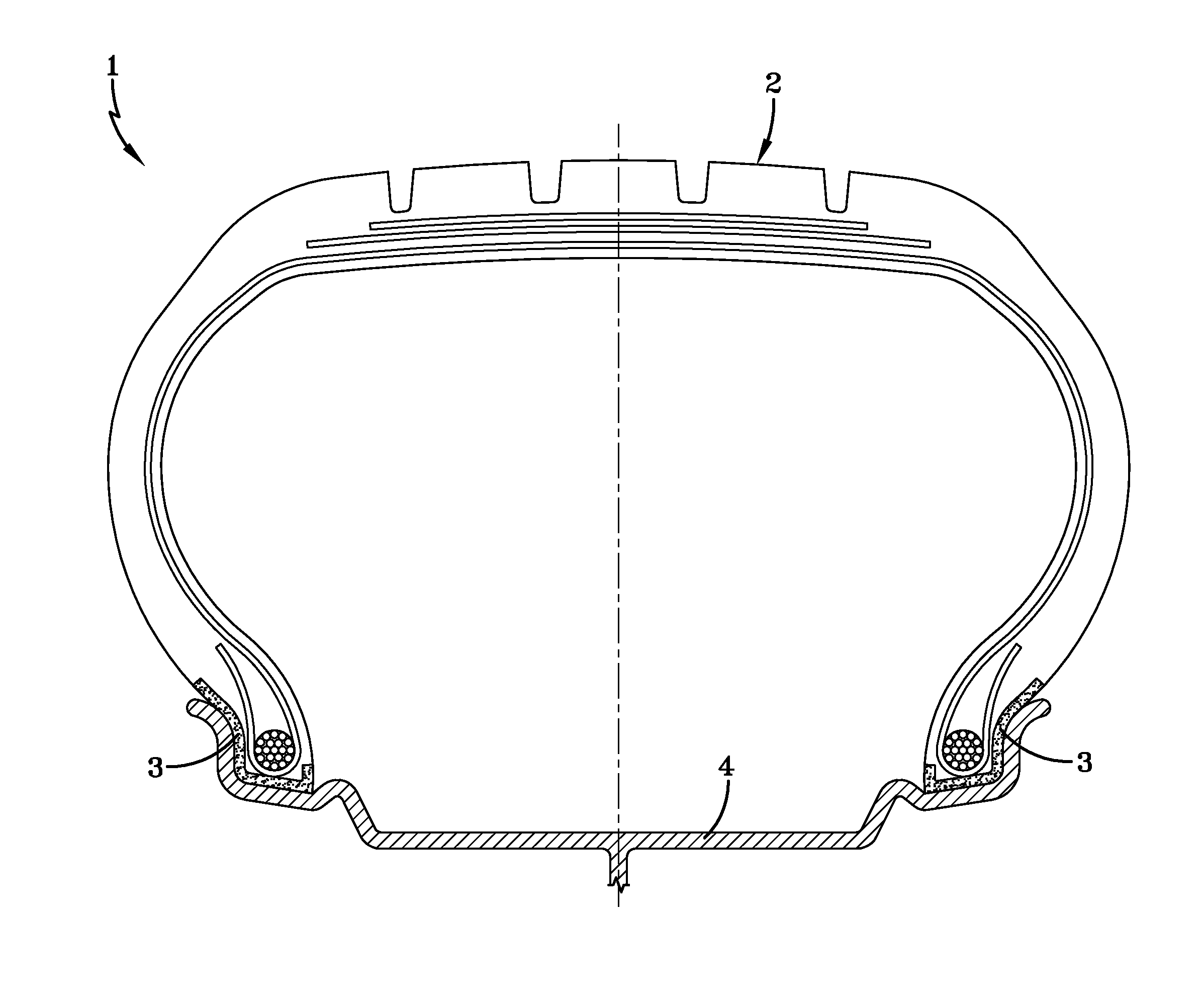 Tire with chafer component