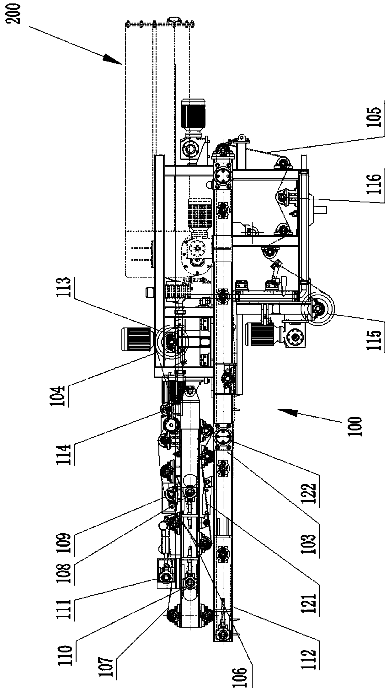 Laminated filter pressing device