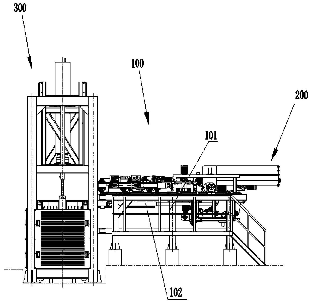 Laminated filter pressing device