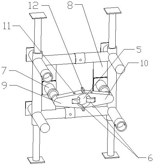 Cable clamping and steering device for cable tractor