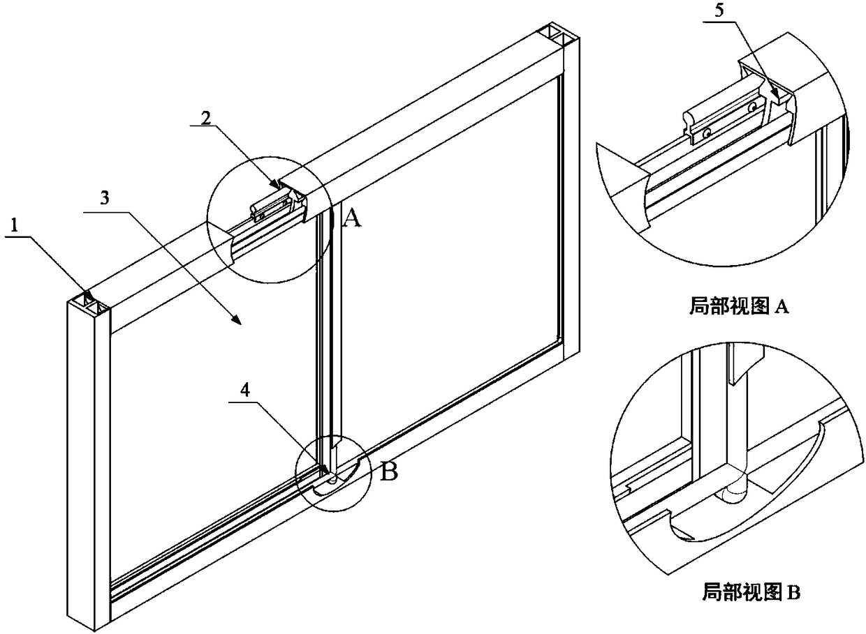 Suspended type vibration and noise reduction window
