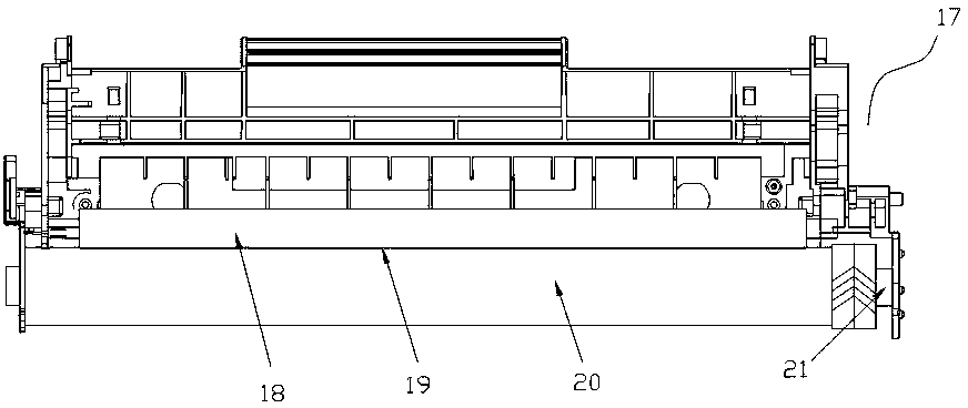Combined powder removing and paper clipping machine and using method
