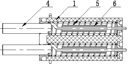 Internal carbon brush and sleeve structure of regulator of automobile