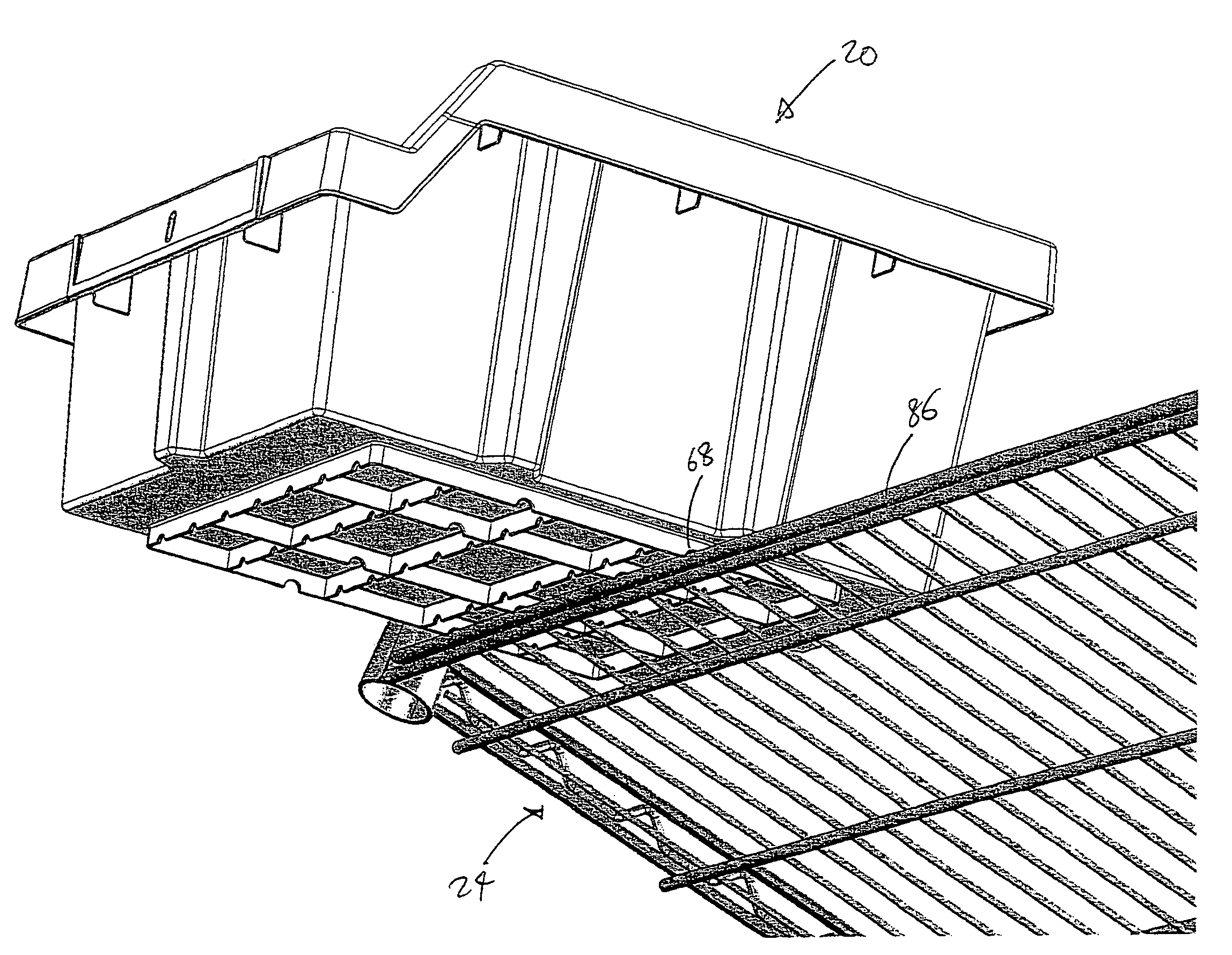 Storage bin for use with shelving system