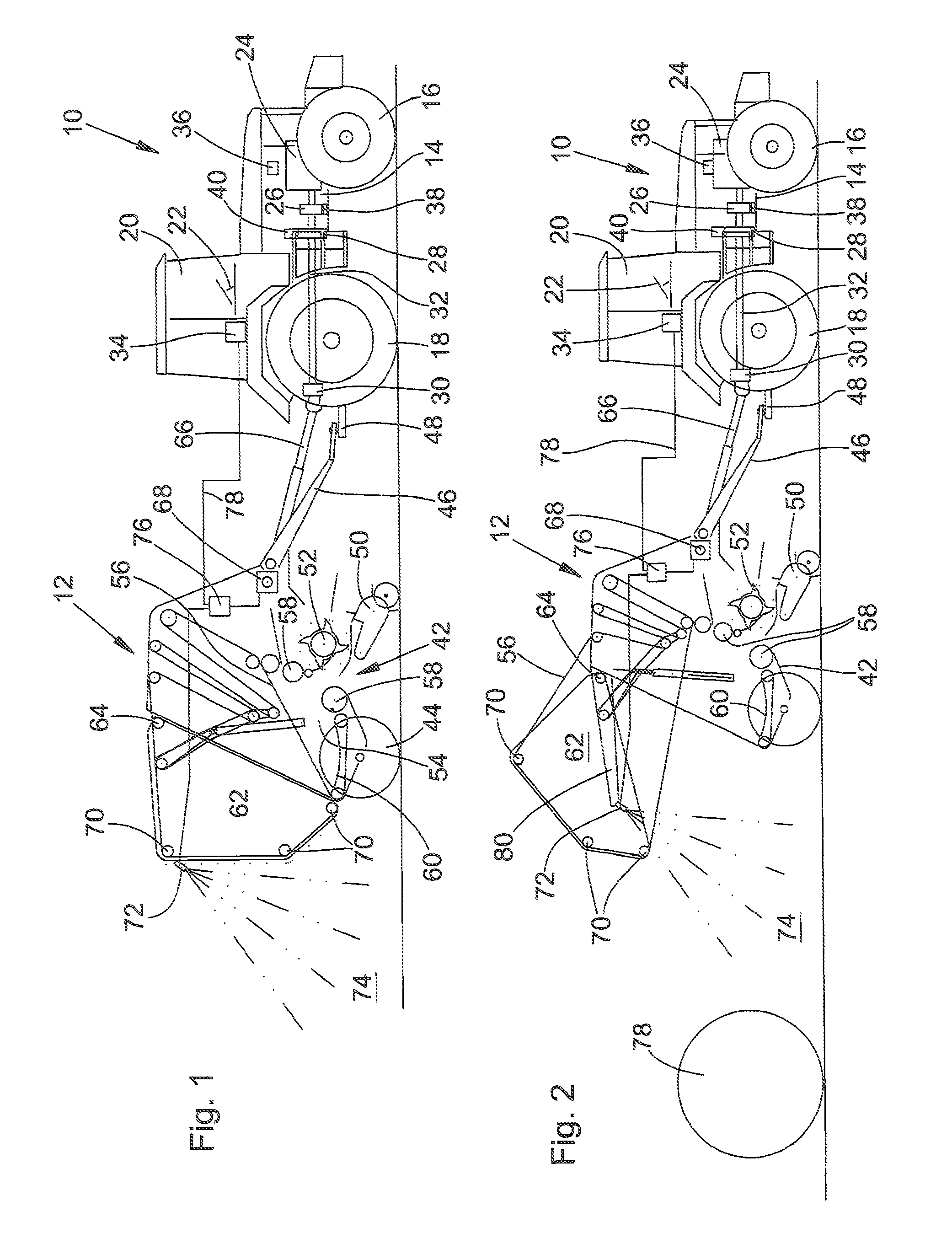 Combination agricultural apparatus and towing vehicle with a safety feature