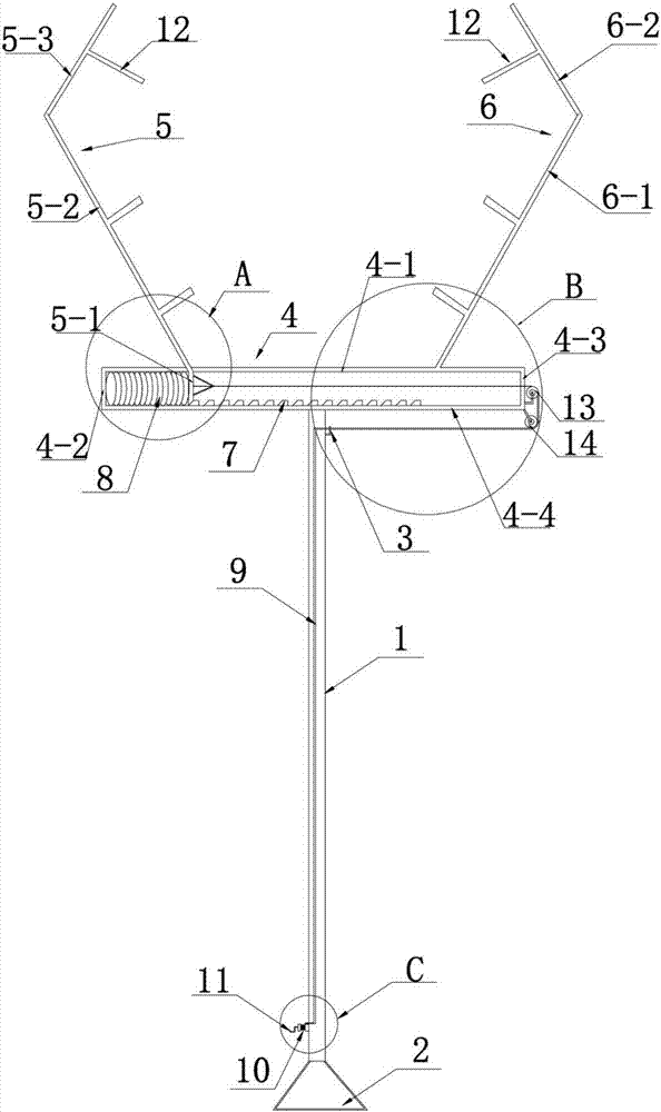 A bird's nest removal device for high-voltage electric towers
