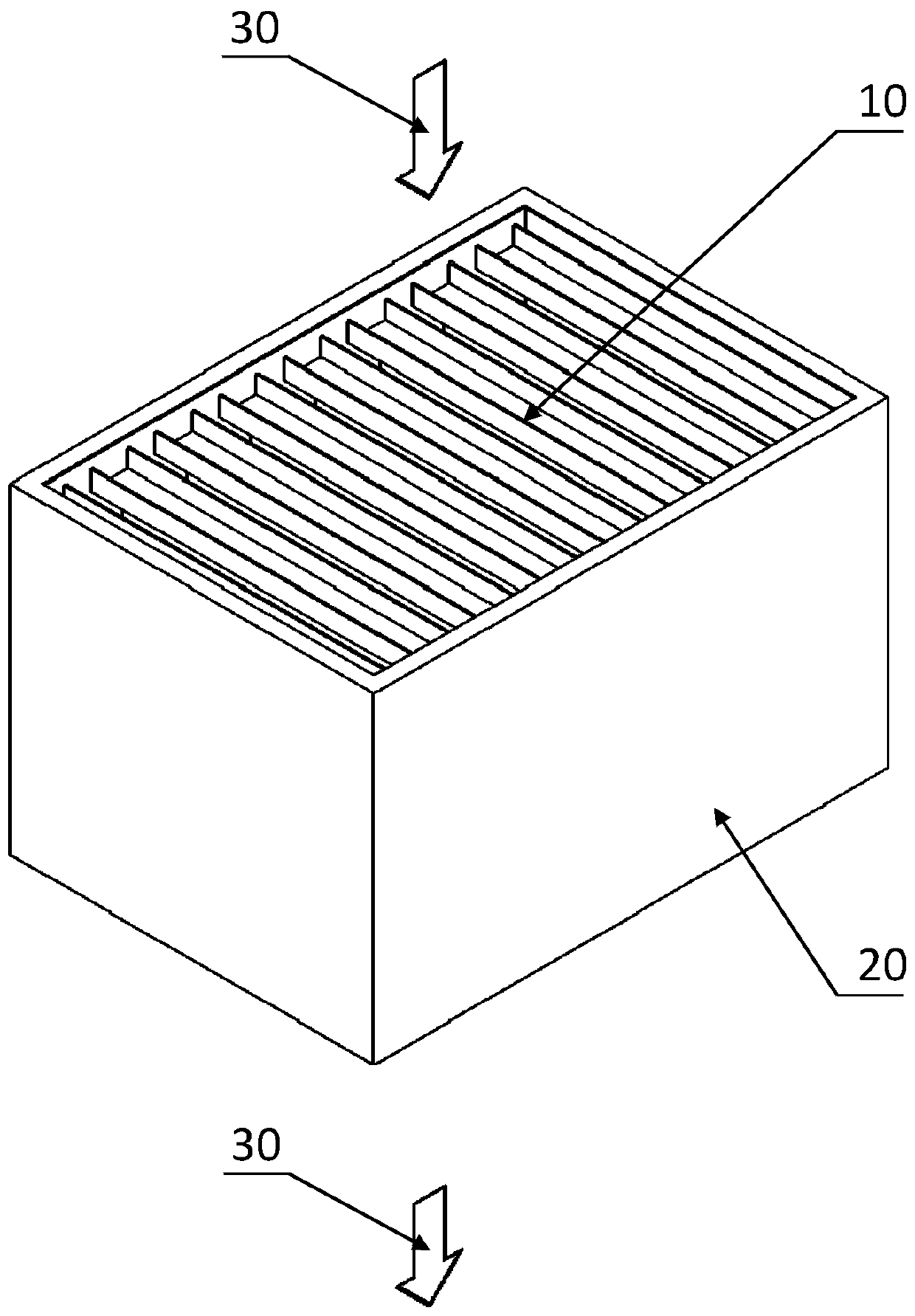 Filtering module for separating over-spray paint mist in airflow