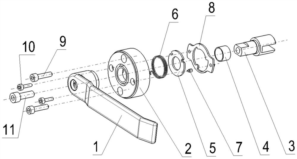 Self-return adjustable automobile door handle and automobile door structure