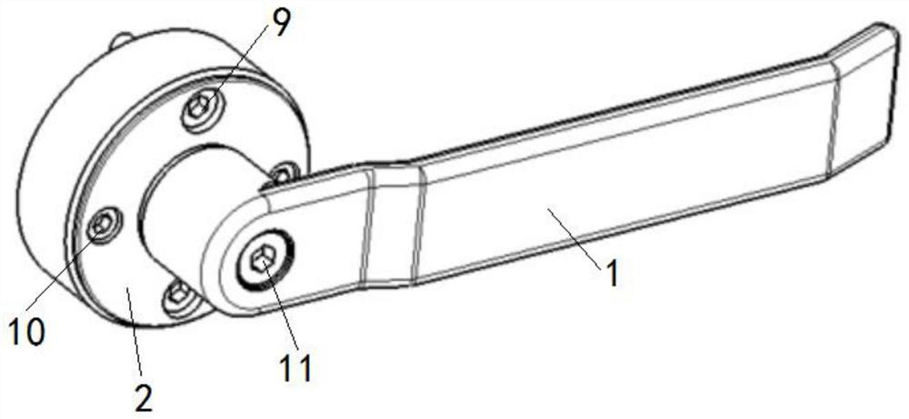 Self-return adjustable automobile door handle and automobile door structure