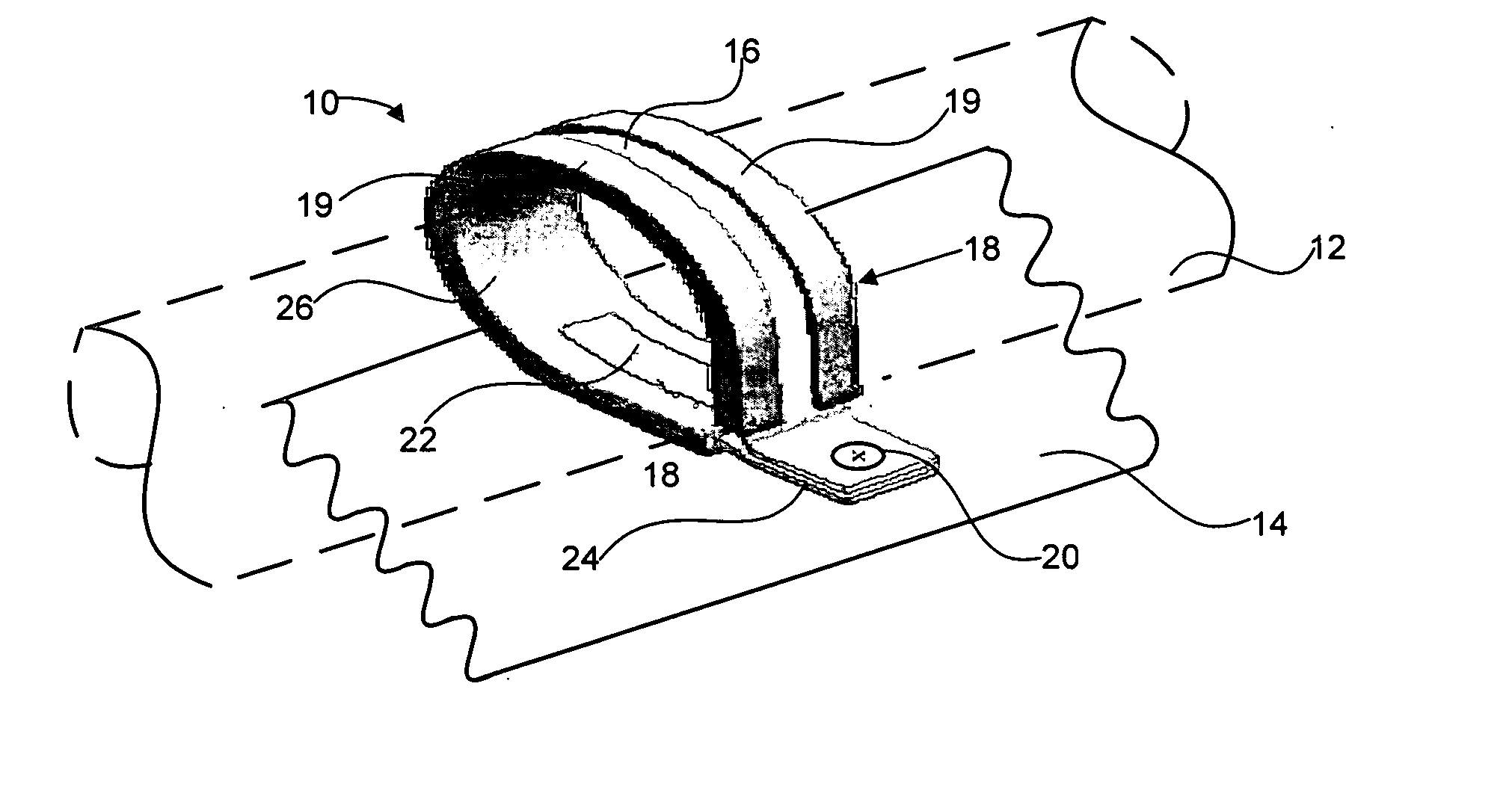 Cushioned grounding clamp
