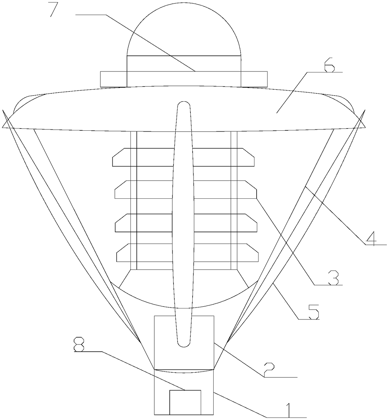 Outdoor lawn lamp head