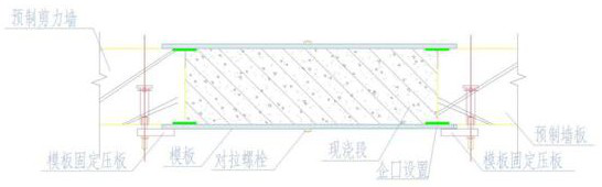 Construction method for joint of fabricated prefabricated wall and cast-in-place structure