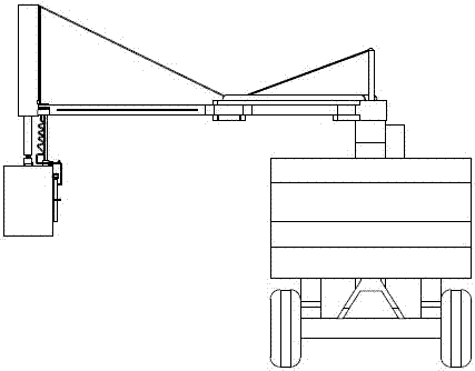 Piled brick pillar loading and unloading rotary arm device for truck