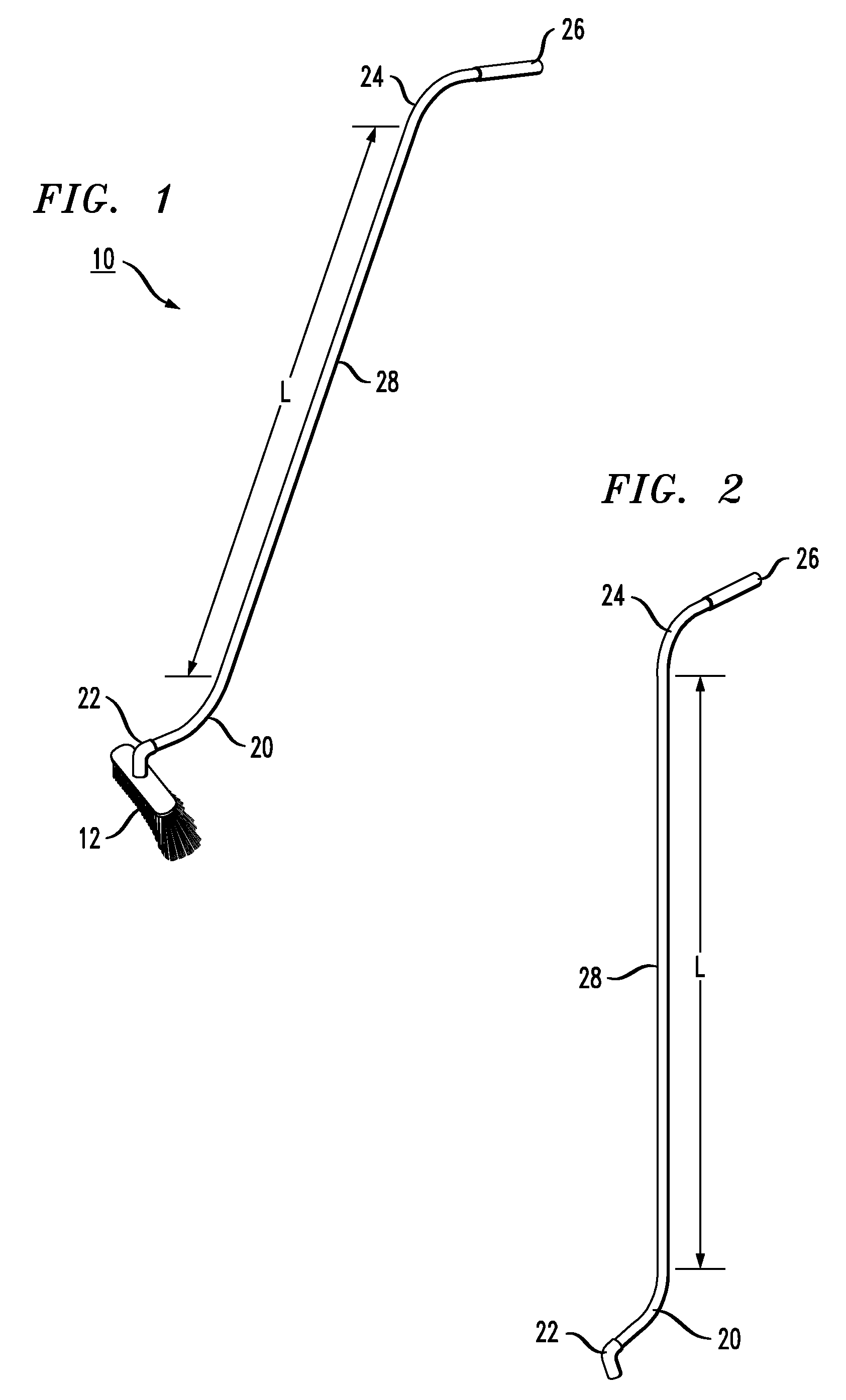Ergonomically-configured handle for cleaning devices
