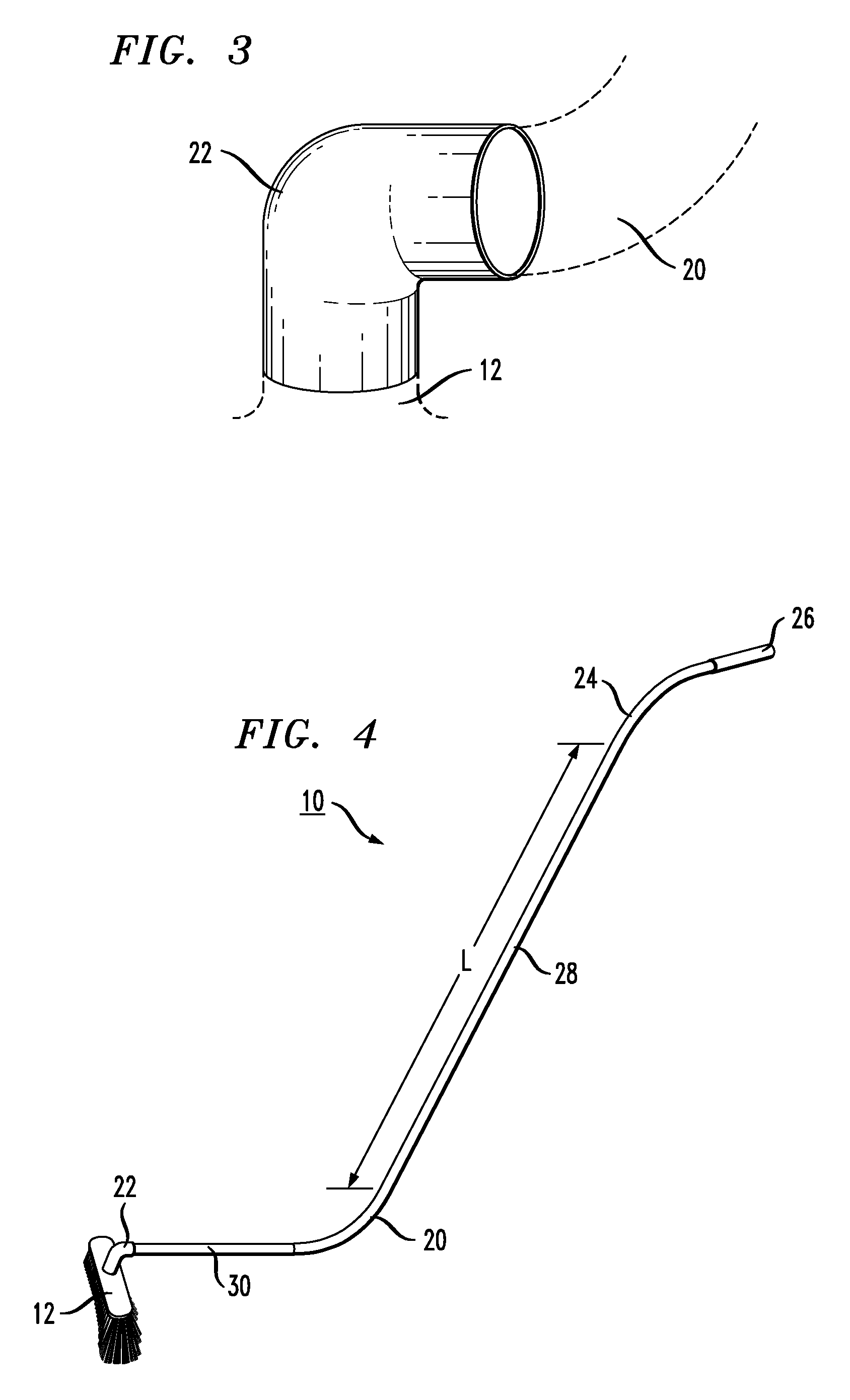 Ergonomically-configured handle for cleaning devices