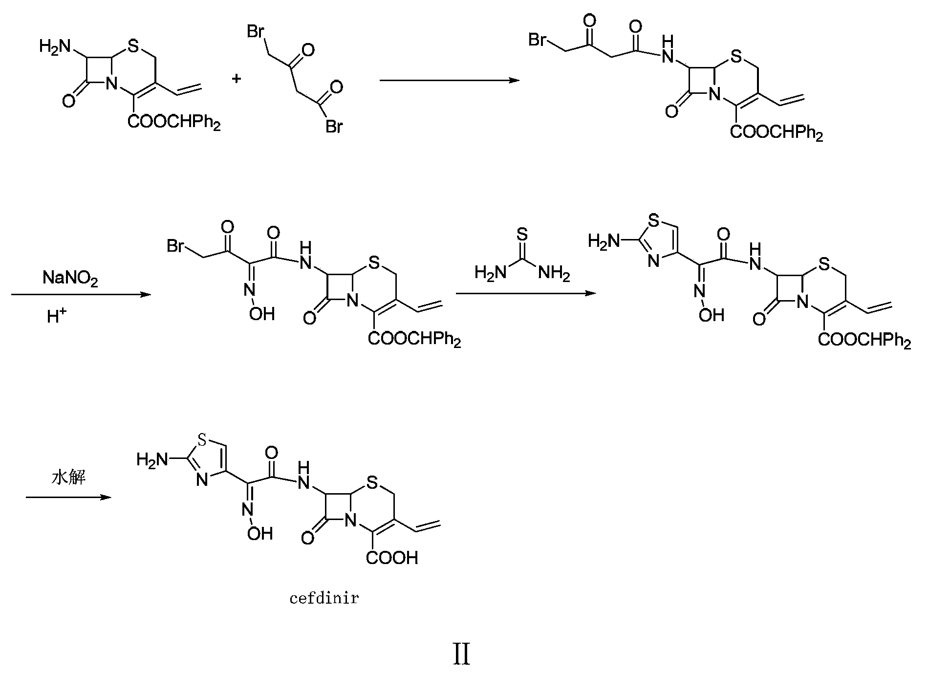 Preparation method of cefdinir