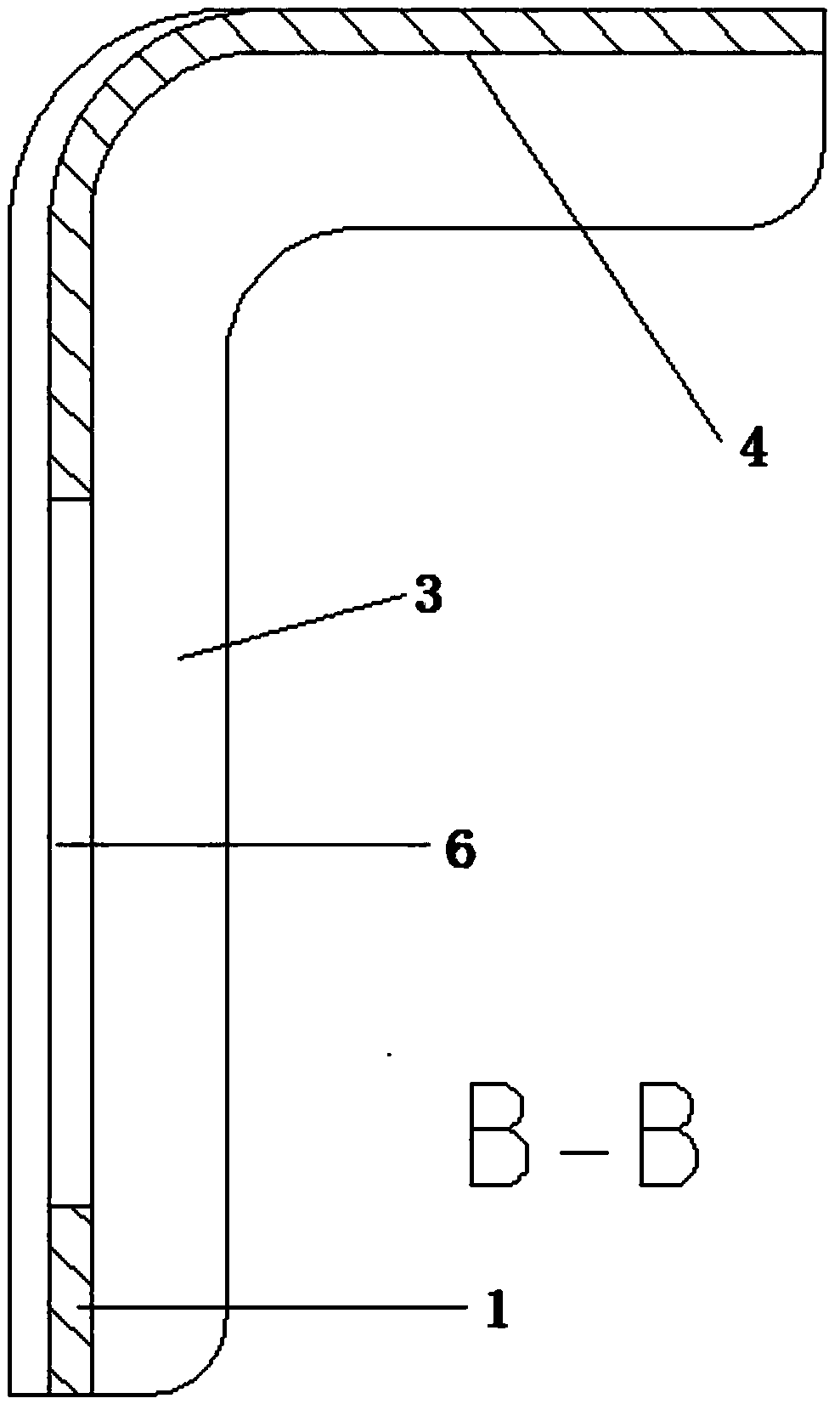 A limit baffle for bar-shaped lever lock of passenger car compartment door