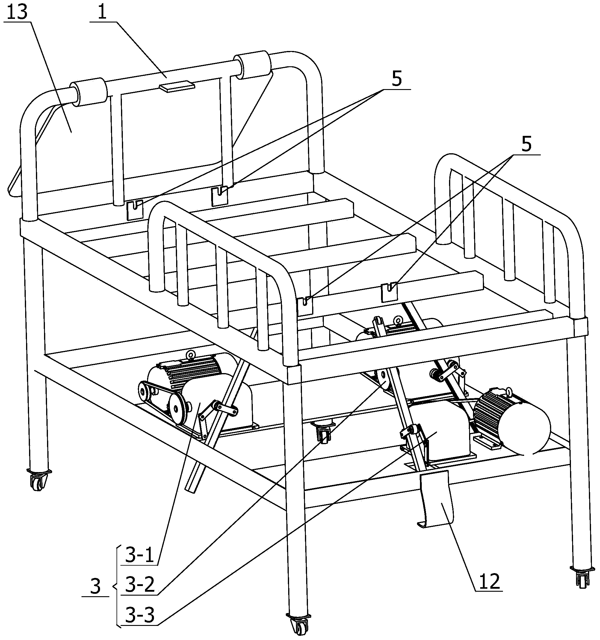 Automatic turning bed