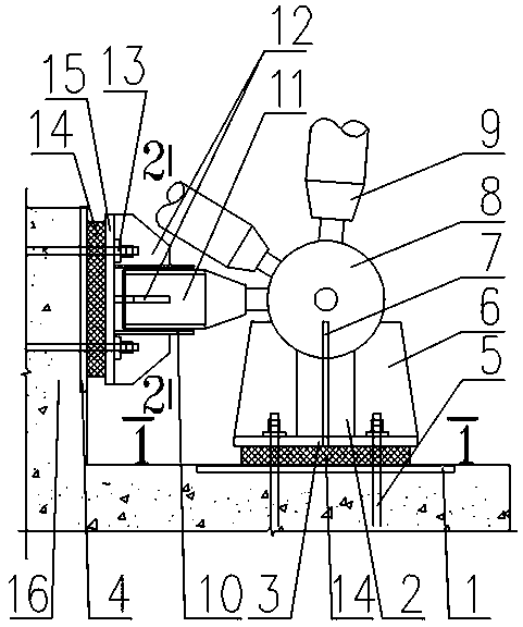 Multi-directional adjustable space grid support for easy overall assembly