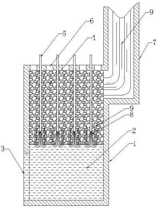 Top-spraying combustion type glass smelting method