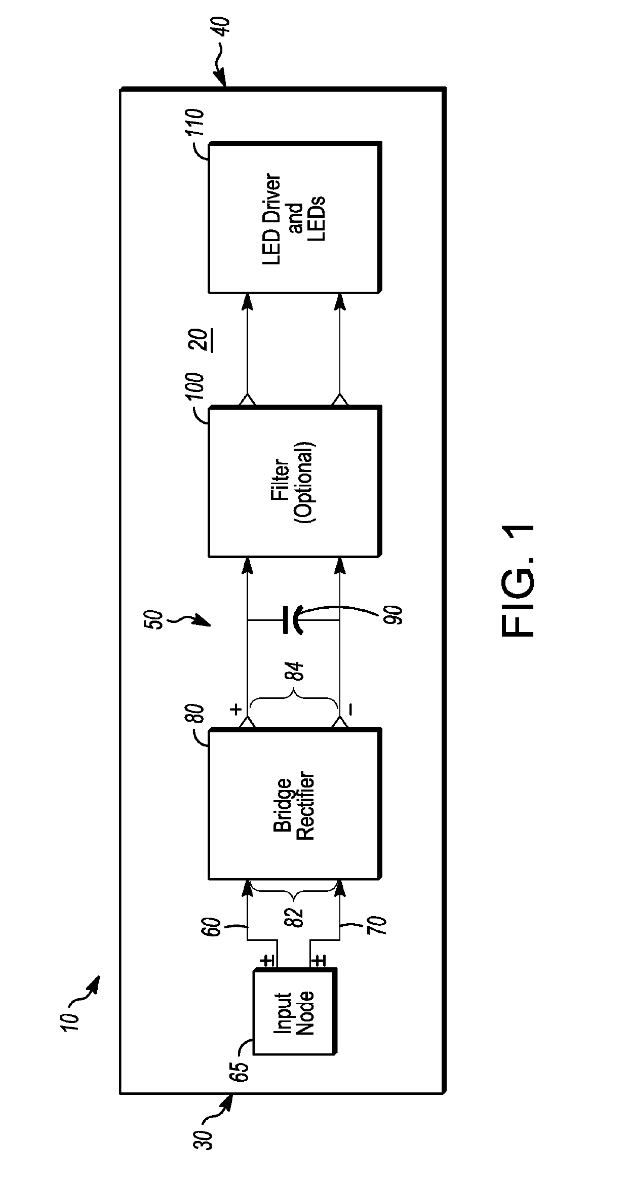 Universal ac and DC input modular interconnectable printed circuit board for power distribution management to light emitting diodes