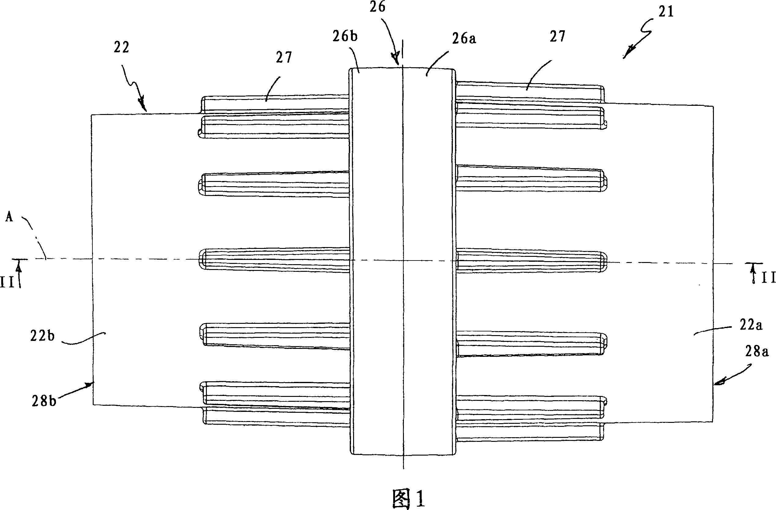 Bearing-holder support for rotating elements