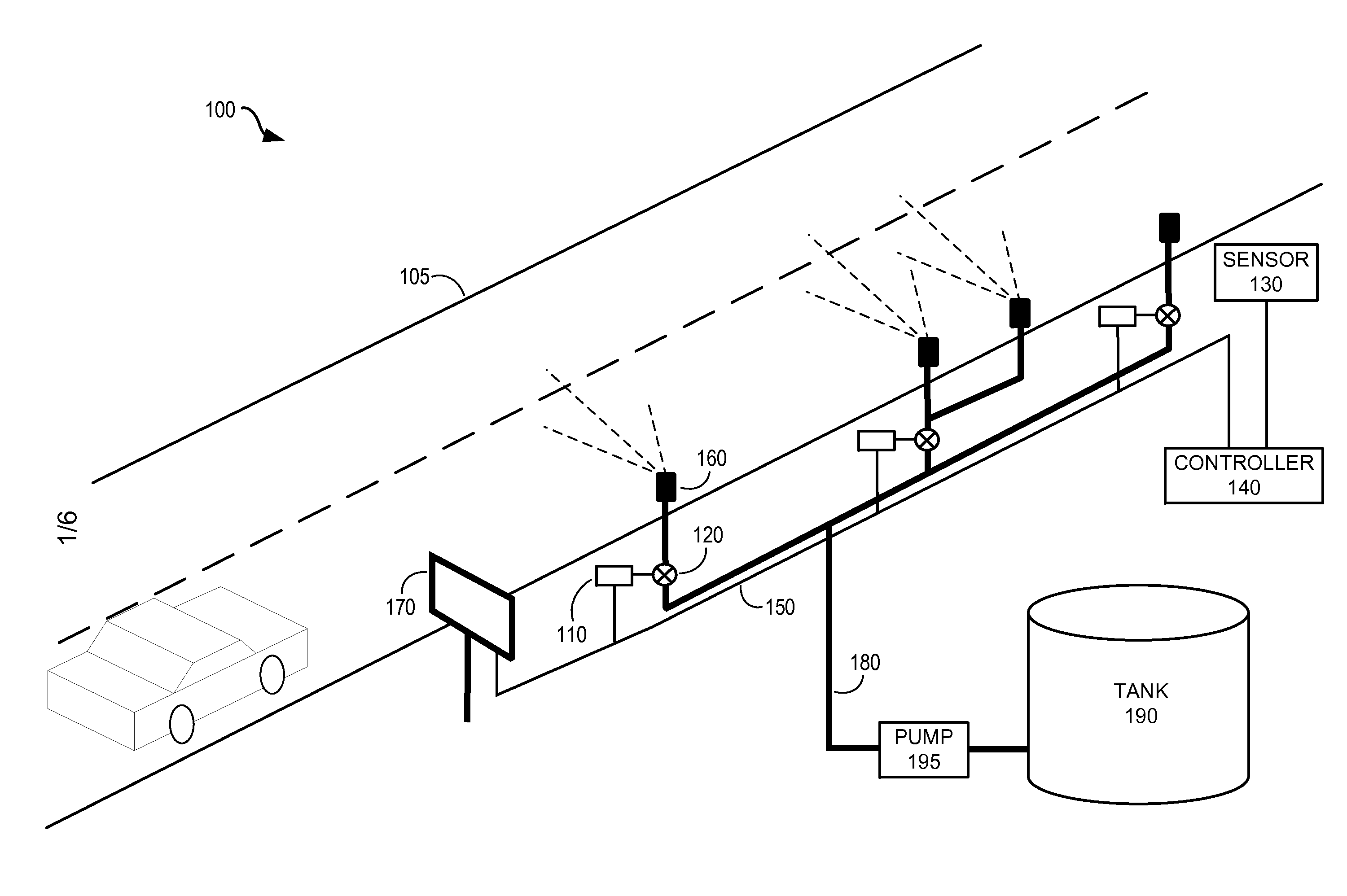 Road spray system and method