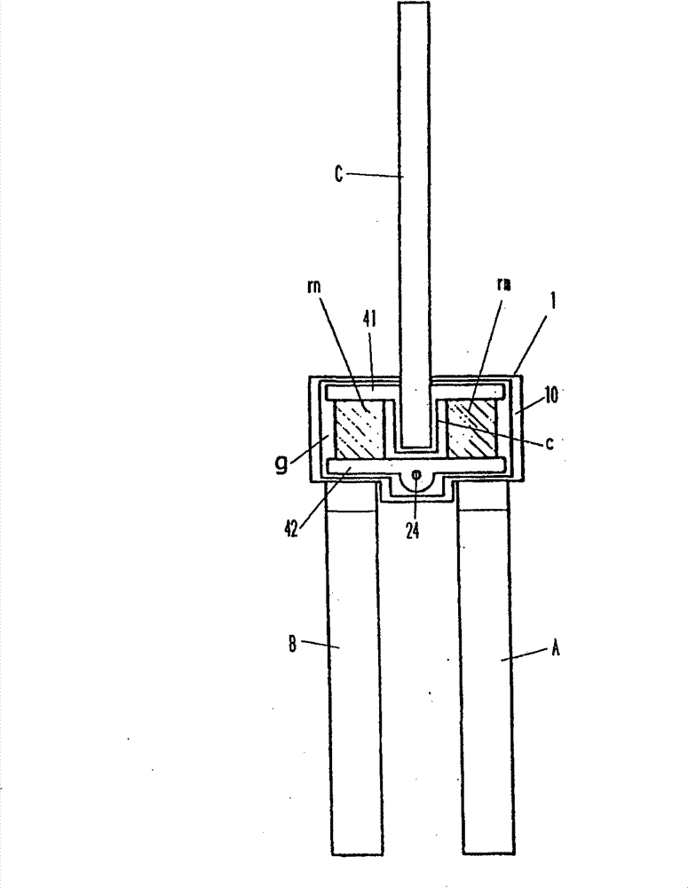 Substrate type temperature fuse with resistor and secondary battery protection circuit