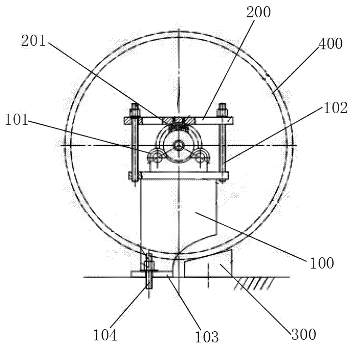 Tool for machining inclined holes of force measuring wheel set of steel rail flaw detection car