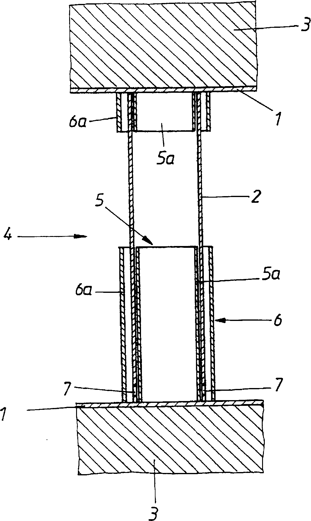 Device for mutual support of two construction members